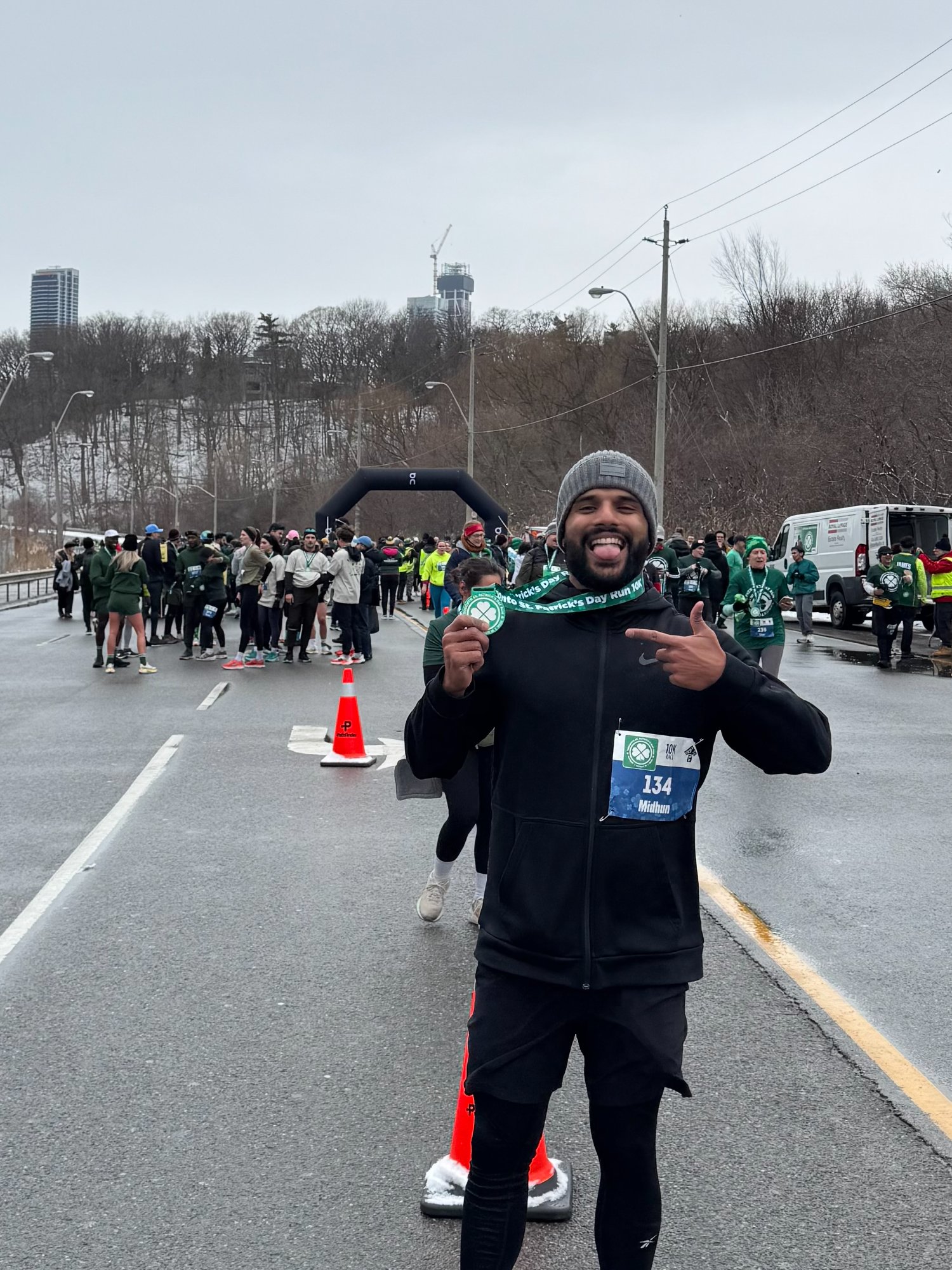 Midhun at St. Patrick's Day 10K race
